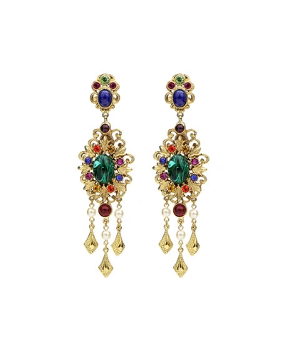 Ben-amun Multicolor Clip-on Drop Earrings