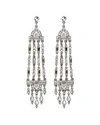 Ben-amun Multi-strand Crystal Drop Earrings In Silver