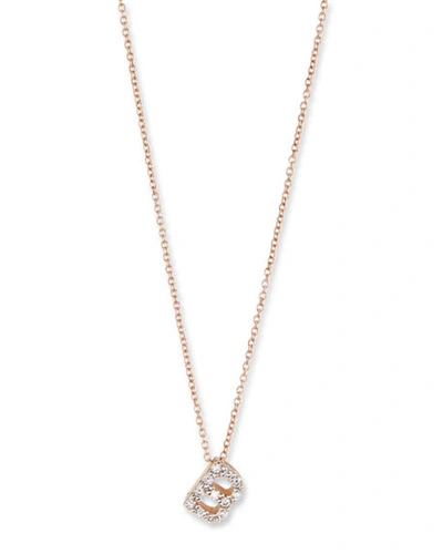 Kismet By Milka 14k Diamond Initial Pendant Necklace In Initial B