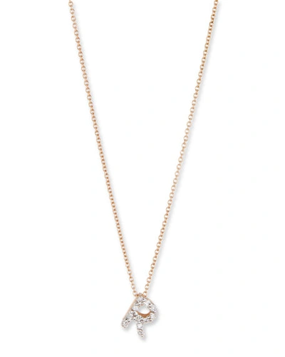Kismet By Milka 14k Diamond Initial Pendant Necklace In Initial R