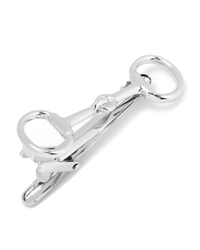 Cufflinks, Inc 3d Horsebit Tie Clip In Silver