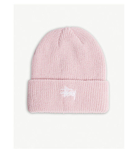 stussy pink beanie