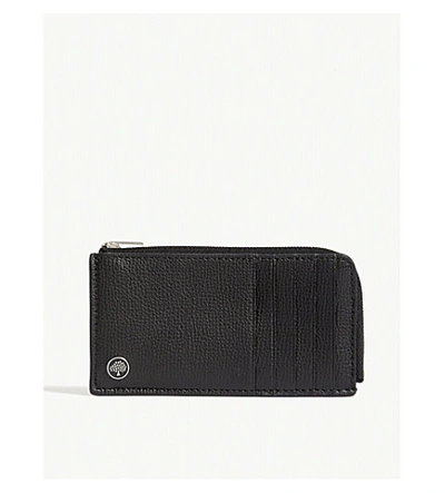 Mulberry Pebbled Leather Card Case In Black