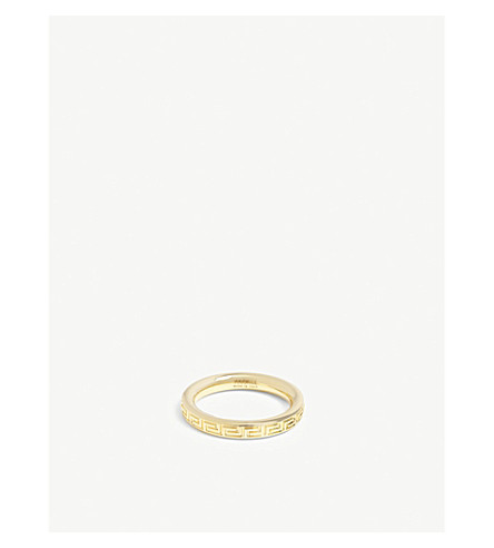 versace gold greek ring