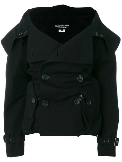 Junya Watanabe Double Breasted Folded Collar Jacket - Black