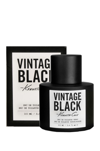 Kenneth Cole Mens Vintage Black Edt Spray 3.4 oz Fragrances 608940553930 In Black / Green / Pink / White