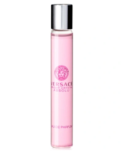Versace Bright Crystal Absolu Rollerball 0.33 oz/ 10 ml Eau De Parfum Rollerball In Pink