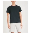 Moncler Striped-trim Cotton-jersey T-shirt In Black
