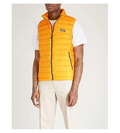 Patagonia Padded Shell-down Gilet In Rugby Yellow