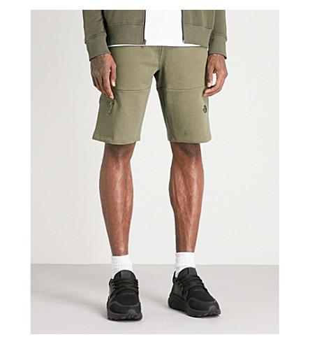 Cotton-jersey Shorts In Taupe Grn 