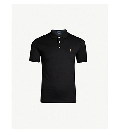 Polo Ralph Lauren Pima Soft Touch Cotton Polo Shirt In Polo Black