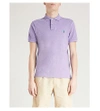 Polo Ralph Lauren Slim-fit Cotton-piqué Polo Shirt In New Lilac Heather