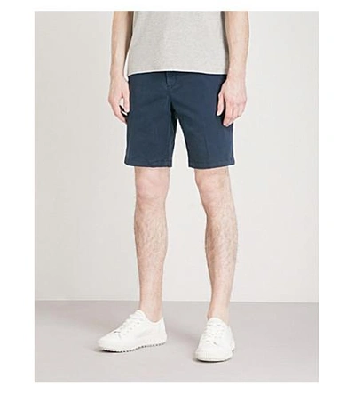 Michael Kors Straight-fit Stretch-cotton Chino Shorts In Midnight