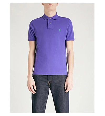 Polo Ralph Lauren Slim-fit Cotton-piqué Polo Shirt In Very Purple/sp18