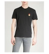 Ami Alexandre Mattiussi + The Smiley Company Slim-fit Appliquéd Cotton-jersey T-shirt In Noir