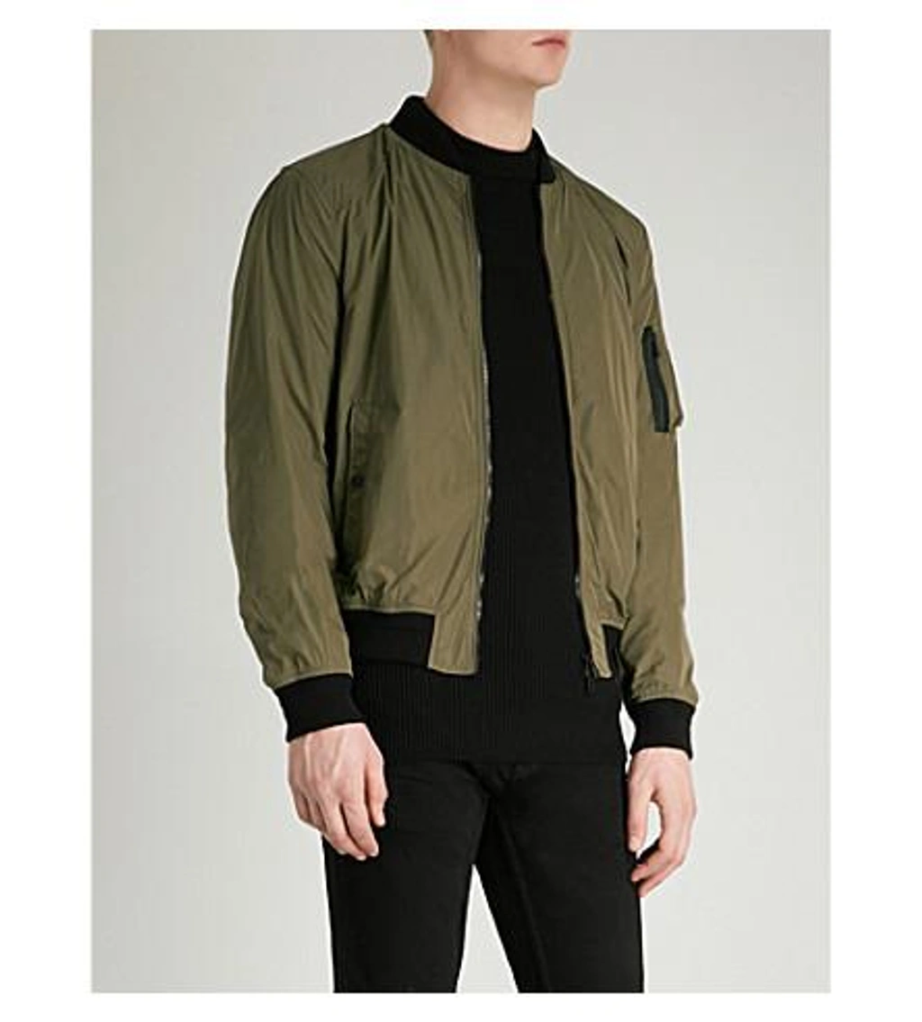 Belstaff Mallison Shell Bomber Jacket In Slate Green ModeSens