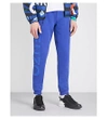 Kenzo Logo-print Cotton-jersey Track Pants In French Blue