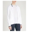 Polo Ralph Lauren Logo-embroidered Cotton-jersey Bomber Jacket In Pure White