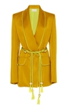 Peter Pilotto Satin Blazer In Gold