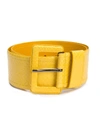 Carolina Herrera Watersnake Waist Belt In Yellow
