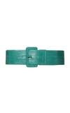 Carolina Herrera Water Snake Belt In Green