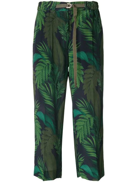 printed cropped pants