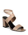 Via Spiga Women's Evelia Ankle-strap Leather Block Heel Sandals In Nougat Leather