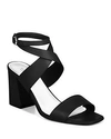 Via Spiga Women's Evelia Ankle-strap Leather Block Heel Sandals In Black Leather