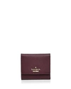 Kate Spade New York Jackson Street Jada Pebbled Leather Trifold Wallet In Plum/gold
