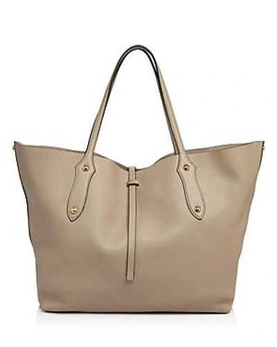 Annabel Ingall Isabella Large Leather Tote In Stone/gold