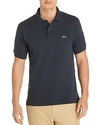 Lacoste Classic Cotton Pique Regular Fit Polo Shirt In Graphite Gray
