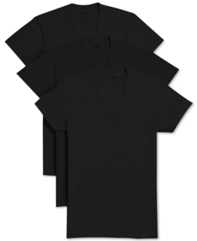 2(x)ist Men's Essential 3 Pack Slim Fit T-shirt In Black