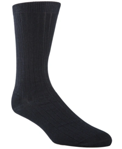 Calvin Klein Ribbed Dress Socks In Black