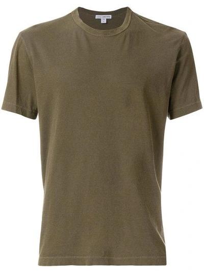 James Perse Short Sleeved T In Green