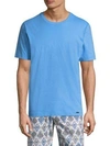 Hanro Living Short-sleeve Crew In Azure