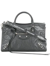 Balenciaga Classic City Textured-leather Tote In Black