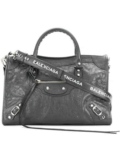 Balenciaga Classic City Textured-leather Tote In Black