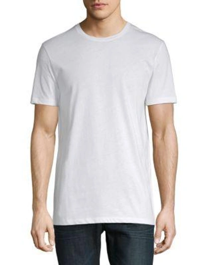 Versace Metallic Logo Cotton Tee In White