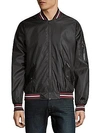 Members Only Twill Bomber Jacket In Black