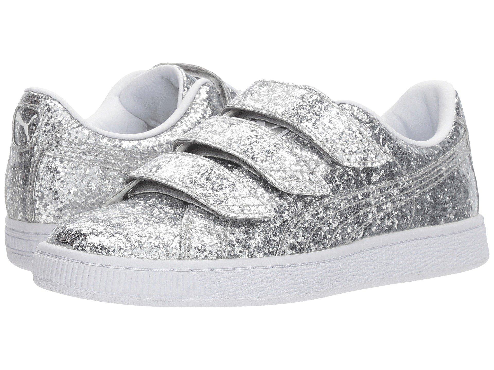 puma basket glitter