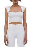 Simkhai Abia Rib Crop Tank In White