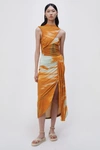 Jonathan Simkhai Gwena Marble Print Skirt In Masala Marble Print