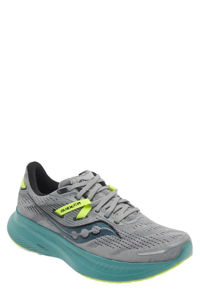 Saucony Men's Guide 16 Running Shoes In Fossil/moss In Grey