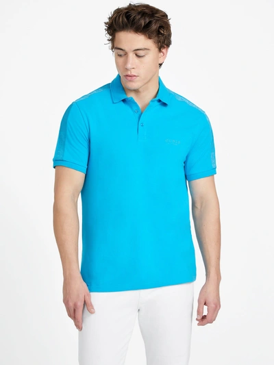 Guess Factory Eco Kona Polo In Blue