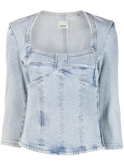 Isabel Marant Vanio Top In Blue