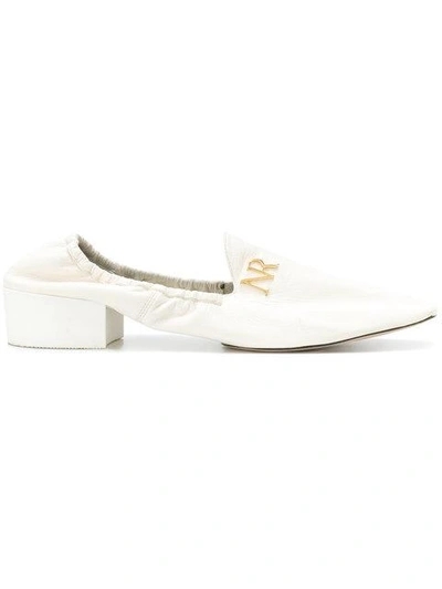 Nina Ricci Logo Plaque Loafers In White