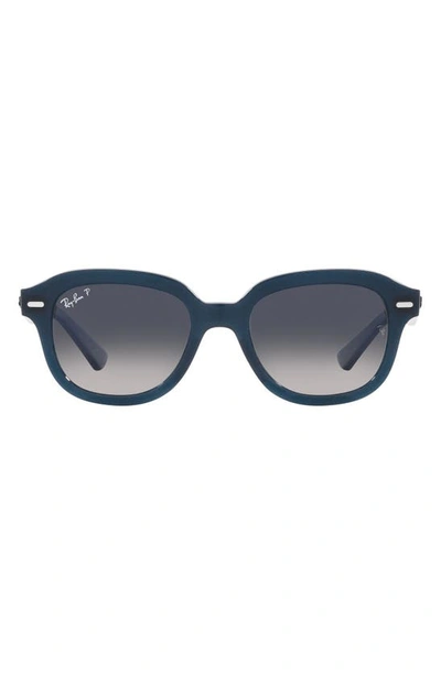 Ray Ban Erik Sunglasses Opal Dark Blue Frame Blue Lenses Polarized 53-20