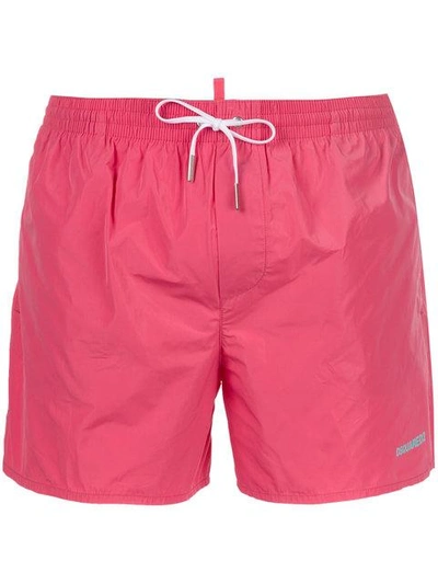 Dsquared2 Icon Swim Shorts In Pink