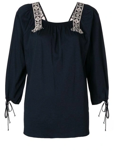 Dorothee Schumacher Woven Accent Peasant Blouse