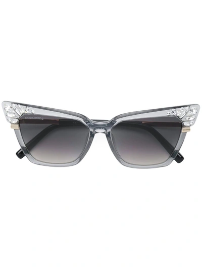 Dsquared2 Eyewear Embellished Mya Sunglasses - Grey